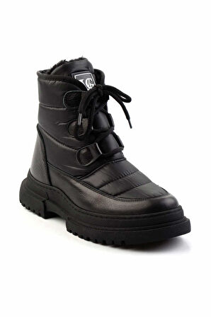 Mat Siyah Anorak  Kadın Bot & Bootie K02586231285