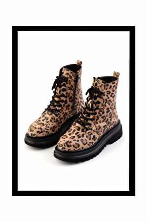 Leopar Süet  Kadın Bot & Bootie K02590030602