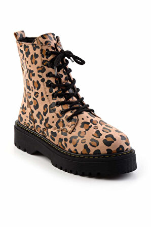 Leopar Süet  Kadın Bot & Bootie K02590031202