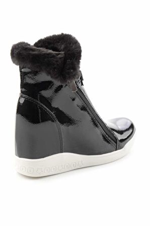 Bambi Siyah Rugan  Kadın Bot & Bootie K02628020608