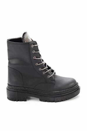 Siyah Platin  Kadın Bot & Bootie K02641530609