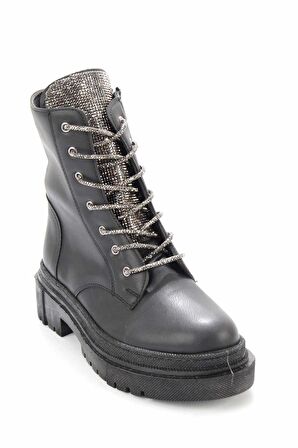 Siyah Platin  Kadın Bot & Bootie K02641530609
