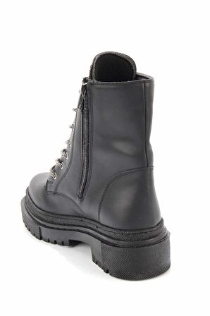 Siyah Platin  Kadın Bot & Bootie K02641530609