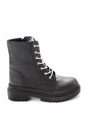 Siyah Lame  Kadın Bot & Bootie K02641530609