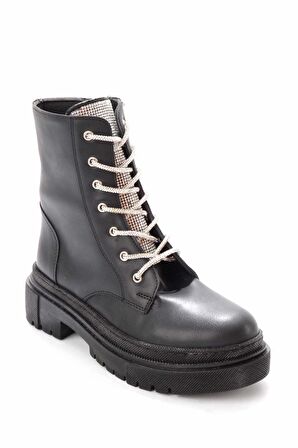 Siyah Lame  Kadın Bot & Bootie K02641530609