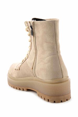Bambi Bej Süet  Kadın Bot & Bootie K02669744002