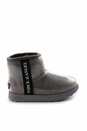 Bambi Gri Kürklü  Kadın Bot & Bootie K02661000197