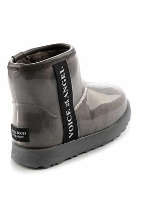 Bambi Gri Kürklü  Kadın Bot & Bootie K02661000197