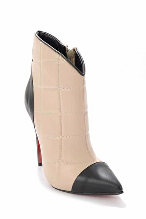 Bambi Bej Siyah  Kadın Bot & Bootie K02666300309