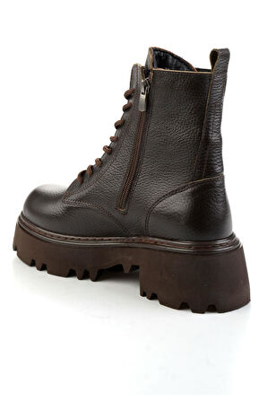 Kahve Hakiki Deri Kadın Bot & Bootie K02678020903