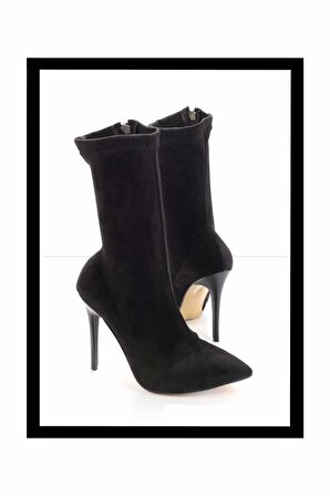 Siyah Süet  Kadın Bot & Bootie K02671902402