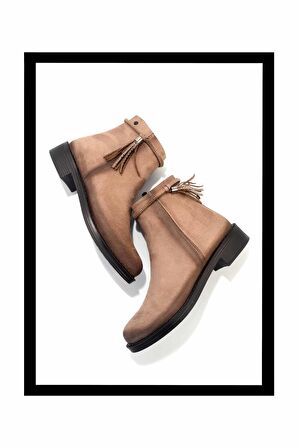 Bej Nubuk  Kadın Bot & Bootie K02671903301