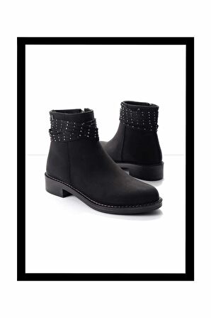 Siyah Nubuk  Kadın Bot & Bootie K02671903101