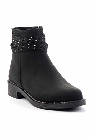 Siyah Nubuk  Kadın Bot & Bootie K02671903101