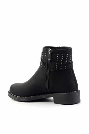 Siyah Nubuk  Kadın Bot & Bootie K02671903101