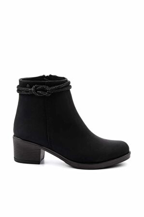 Siyah Nubuk  Kadın Bot & Bootie K02671903601