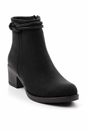 Siyah Nubuk  Kadın Bot & Bootie K02671903601