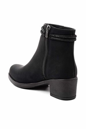 Siyah Nubuk  Kadın Bot & Bootie K02671903601