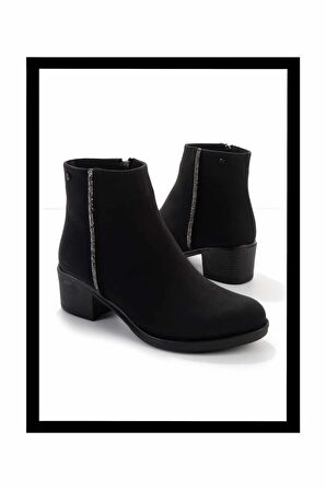 Siyah Nubuk  Kadın Bot & Bootie K02671903901
