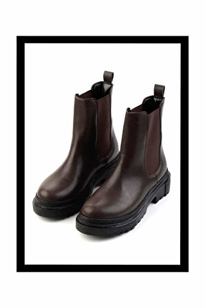 Siyah Kahve  Kadın Bot & Bootie K02671407009