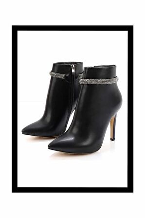 Siyah Platin  Kadın Bot & Bootie K02674030409
