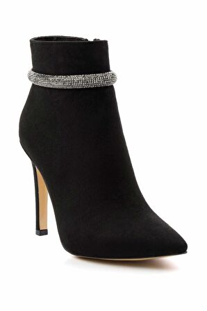 Siyah Platin Süet  Kadın Bot & Bootie K02674030402