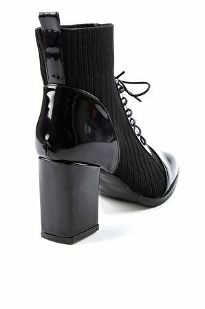 Bambi Siyah Rugan  Kadın Bot & Bootie K02687022108
