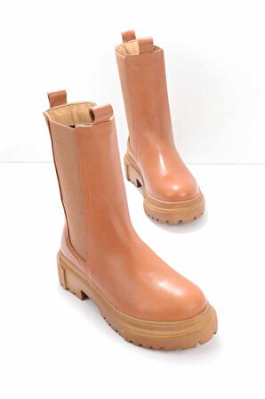 Bambi Taba Hakiki Deri Kadın Bot & Bootie K02724300103