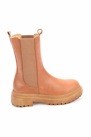 Bambi Taba Hakiki Deri Kadın Bot & Bootie K02724300103