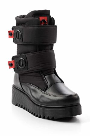 Siyah Hakiki Deri Kadın Bot & Bootie K02724986303