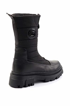 Siyah Hakiki Deri Kadın Bot & Bootie K02724986603