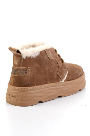 Taba Hakiki Deri Kadın Bot & Bootie K02748100302