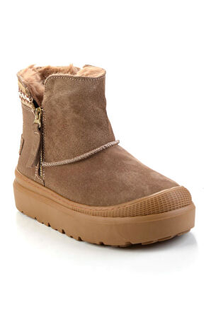 Taba Hakiki Deri Kadın Bot & Bootie K02748100402