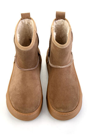 Taba Hakiki Deri Kadın Bot & Bootie K02748100602