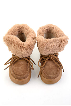 Taba Hakiki Deri Kadın Bot & Bootie K02748100802