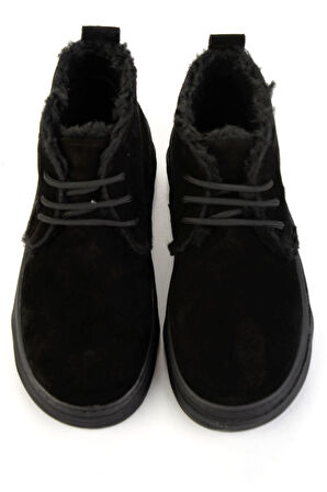 Siyah Hakiki Deri Kadın Bot & Bootie K02748100302