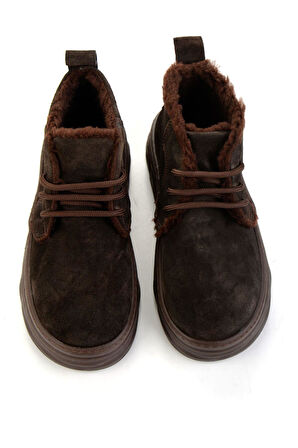 Kahve Hakiki Deri Kadın Bot & Bootie K02748100302