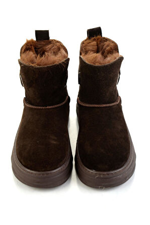 Kahve Hakiki Deri Kadın Bot & Bootie K02748100702