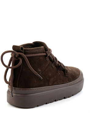 Kahve Hakiki Deri Kadın Bot & Bootie K02748100902