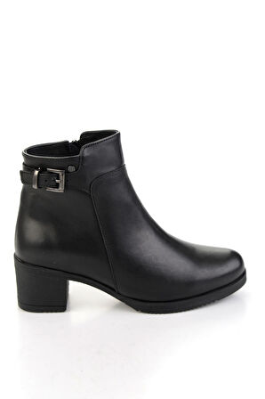 Siyah Leather Kadın Bot & Bootie K02750152003