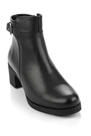 Siyah Leather Kadın Bot & Bootie K02750152003