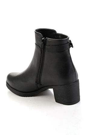 Siyah Leather Kadın Bot & Bootie K02750152003