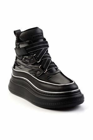 Siyah Paraşüt  Kadın Bot & Bootie K02776432067