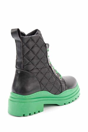 Bambi Siyah Yesil  Kadın Bot & Bootie K02792000609