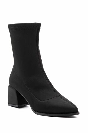 Siyah Streç  Kadın Bot & Bootie K02792050717