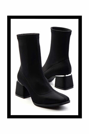 Siyah Streç  Kadın Bot & Bootie K02792303017