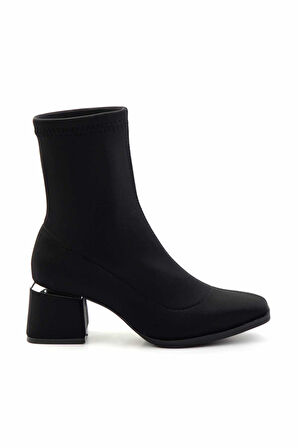 Siyah Streç  Kadın Bot & Bootie K02792303017