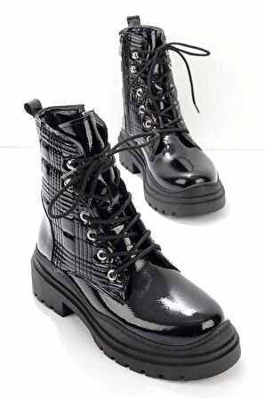 Bambi Siyah Kirisik Rugan  Kadın Bot & Bootie K02792000208