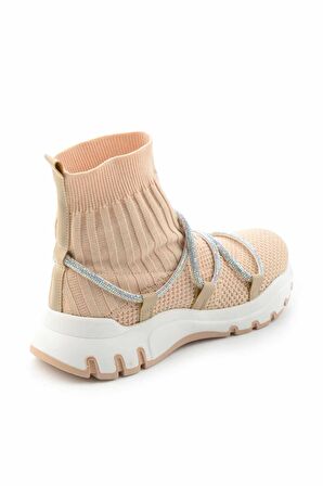 Bambi Bej Triko  Kadın Sneaker K02813500182