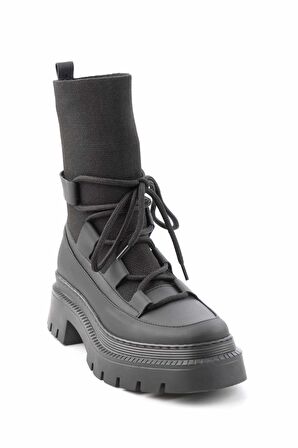 Bambi Mat Siyah  Kadın Bot & Bootie K02813500209